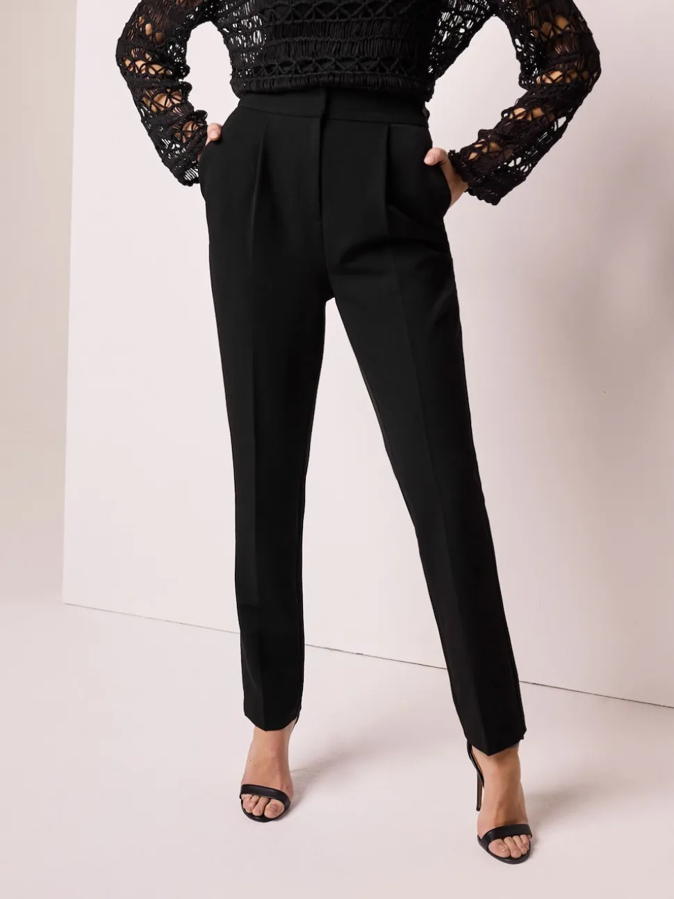 Black Tailored Hourglass Trousers