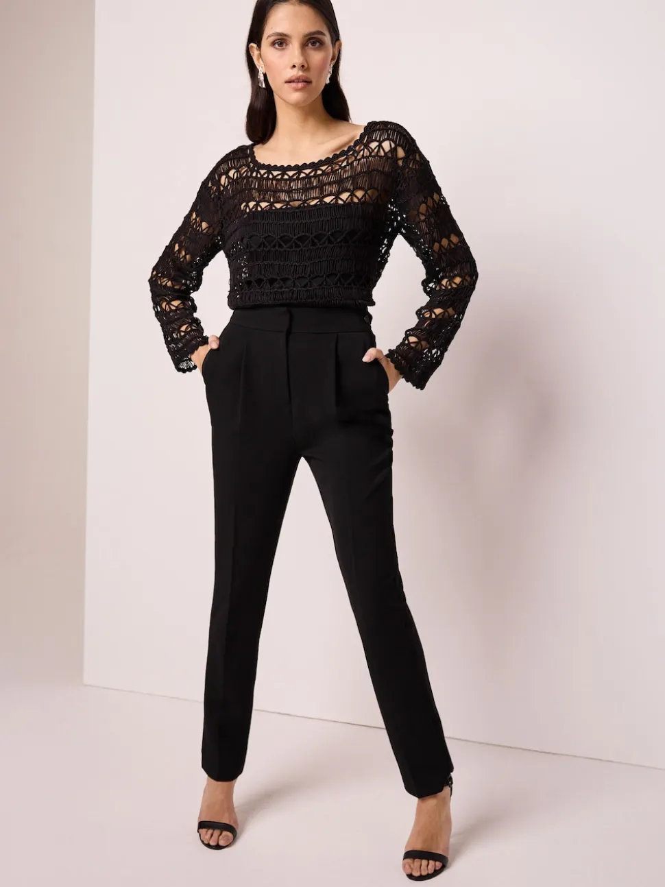 Black Tailored Hourglass Trousers