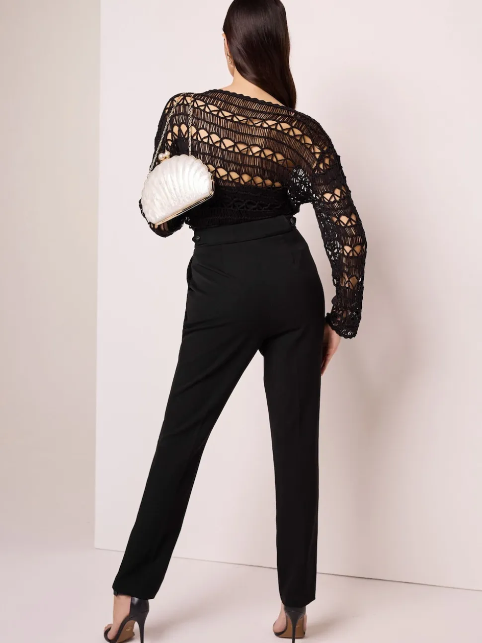 Black Tailored Hourglass Trousers