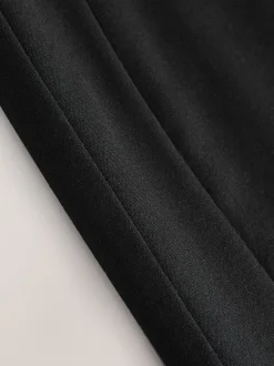 Black Tailored Pencil Skirt With Wool