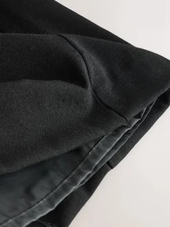 Black Tailored Pencil Skirt With Wool