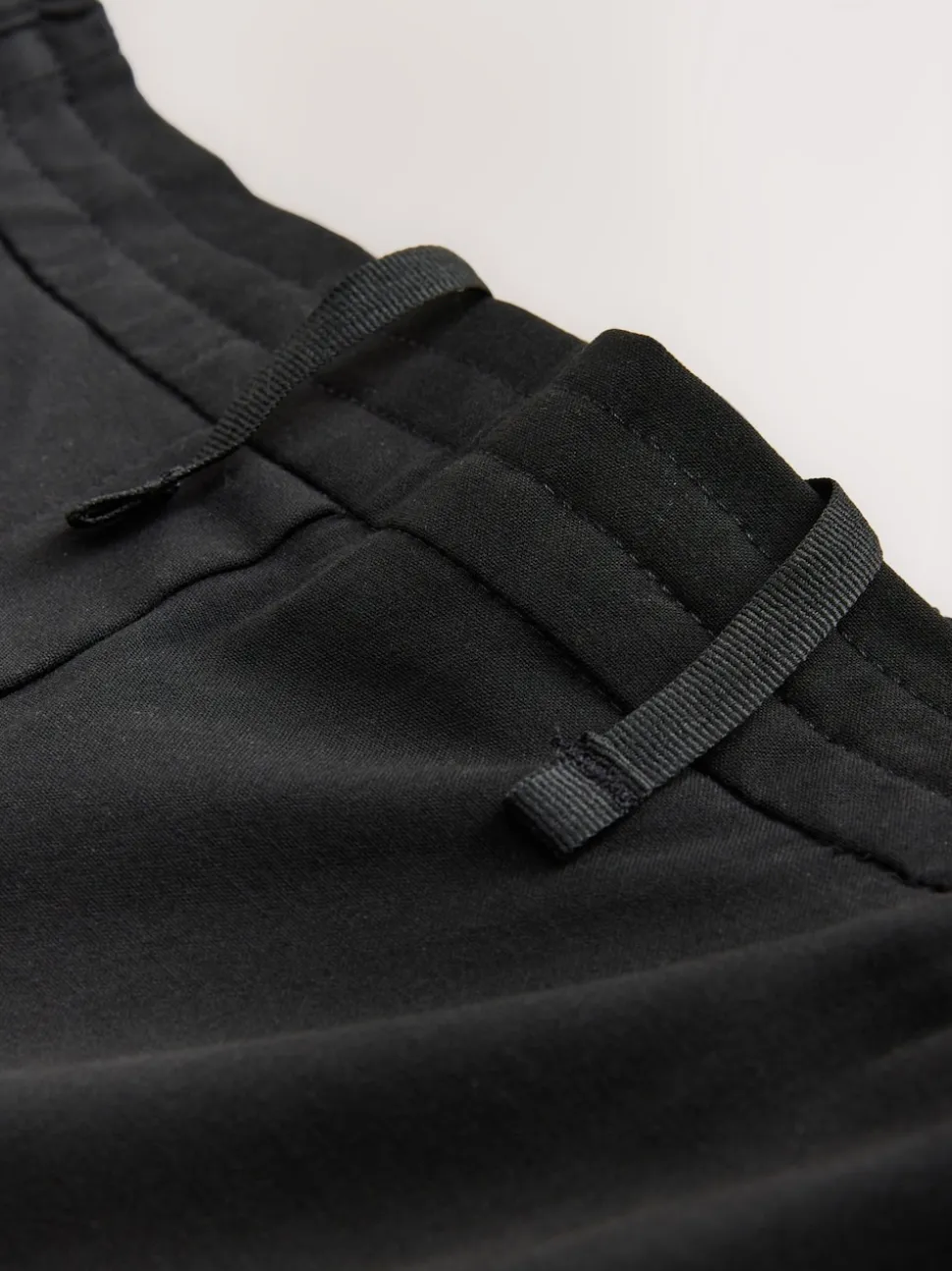 Black Tailored Wide Leg Trousers With Wool