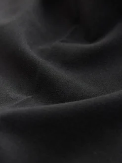 Black Tailored Wide Leg Trousers With Wool