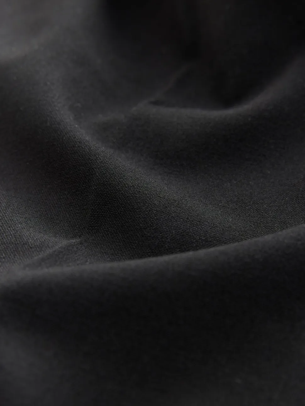 Black Tailored Wide Leg Trousers With Wool