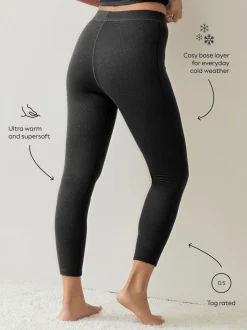Black Thermal Maximum Warmth Cosy Ribbed Legging