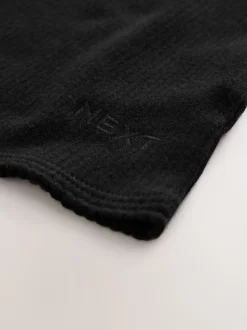 Black Thermal Maximum Warmth Cosy Ribbed Vest