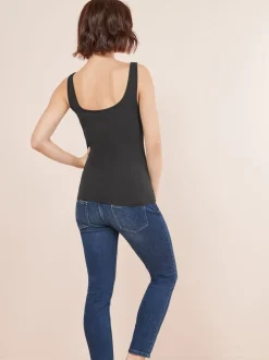 Black Thick Strap Vest