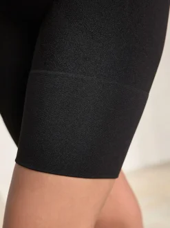 Black Thigh Smoother Short Seamless Firm Tummy Control Shaping Briefs