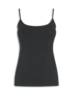 Black Thin Strap Vest