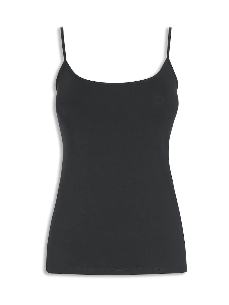 Black Thin Strap Vest