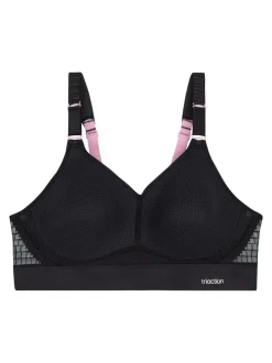 Black Triaction Hybrid Lite Padded Sports Bra