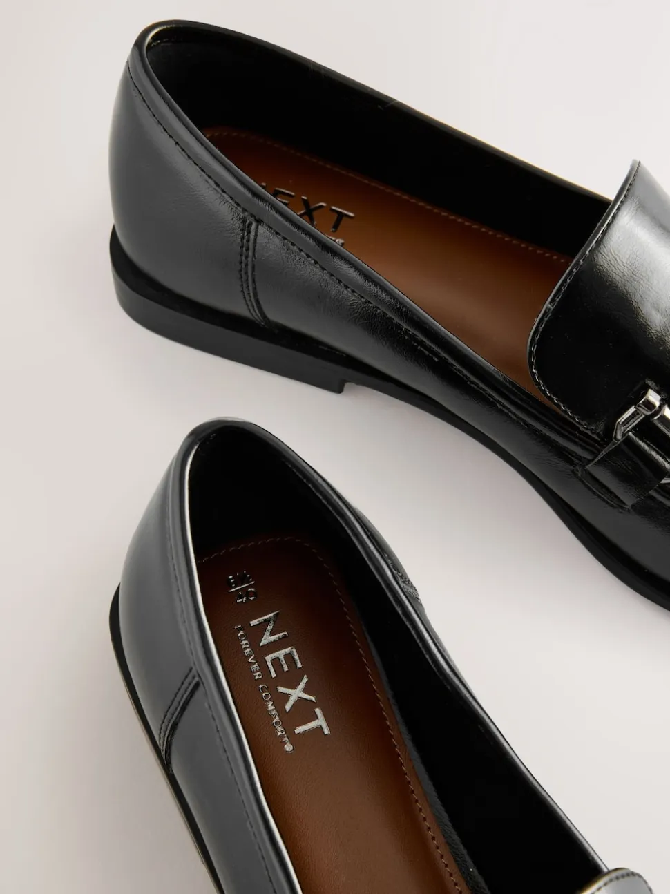 Black Trim Round Toe Loafers