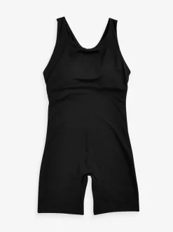 Black Tummy Control Unitard Swimsuit