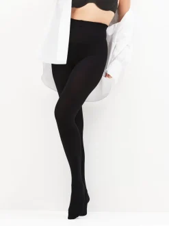 Black Ultimate Comfort Opaque 100D Tights Two Pack