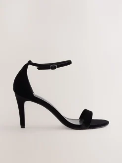 Black Velvet Forever Comfort® Strappy Heeled Sandals