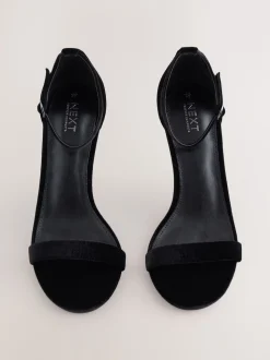 Black Velvet Forever Comfort® Strappy Heeled Sandals