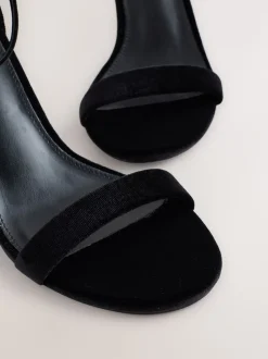 Black Velvet Forever Comfort® Strappy Heeled Sandals