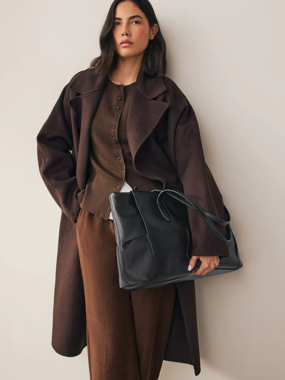 Black Weave Shoulder Bag