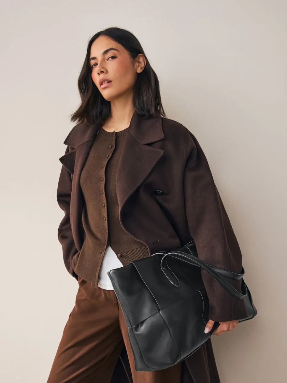 Black Weave Shoulder Bag