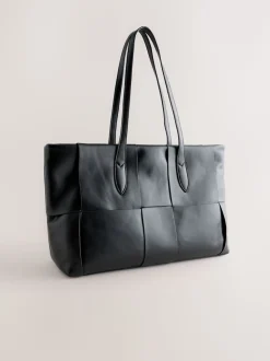 Black Weave Shoulder Bag