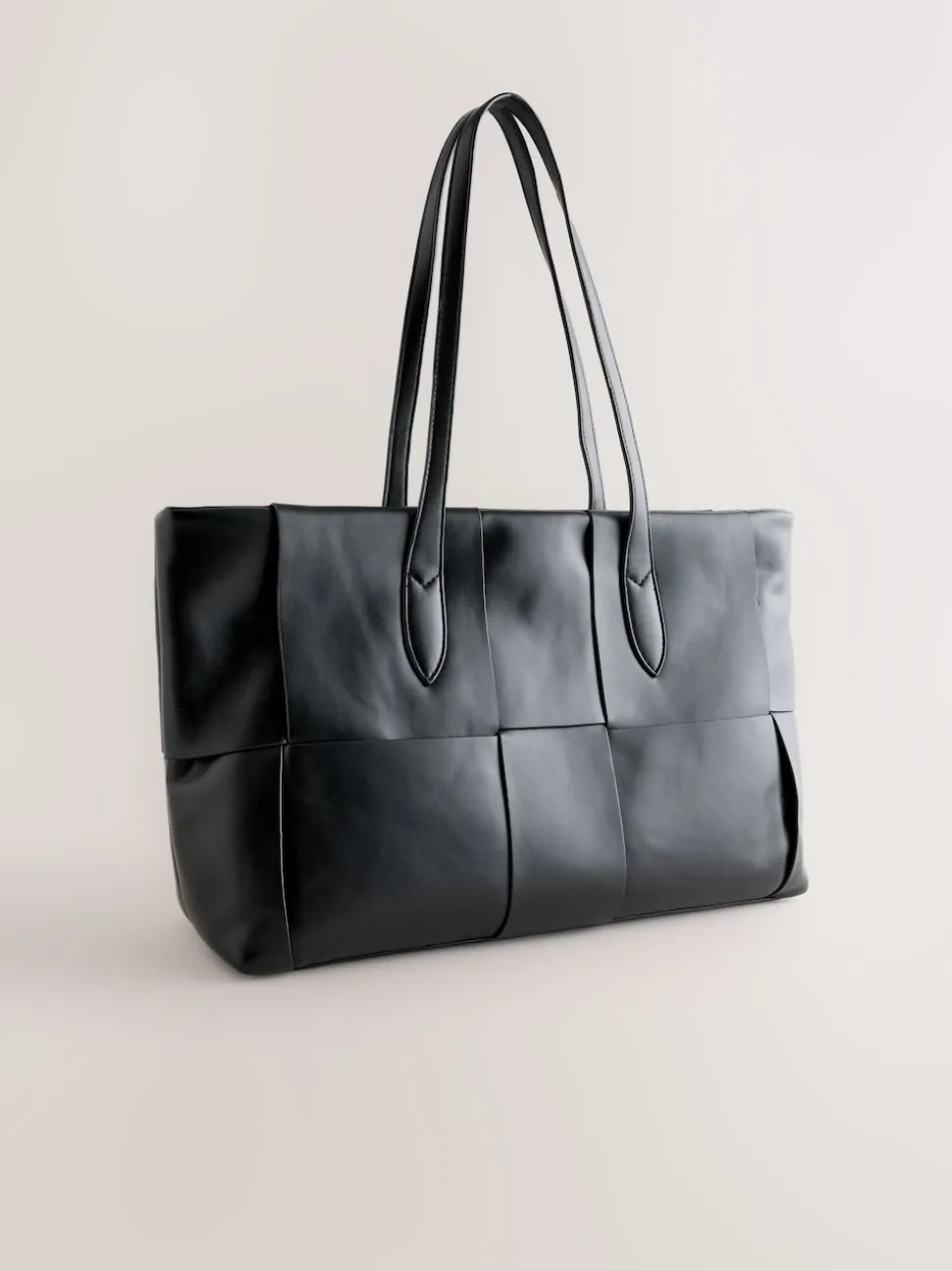 Black Weave Shoulder Bag