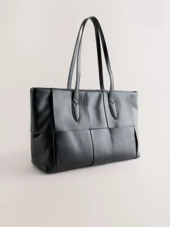 Black Weave Shoulder Bag