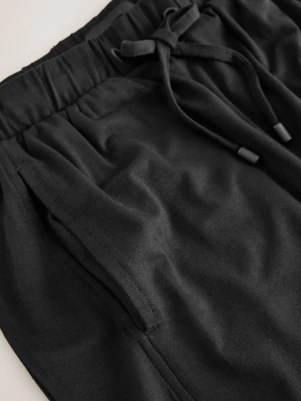 Black Wide Leg Jersey Joggers
