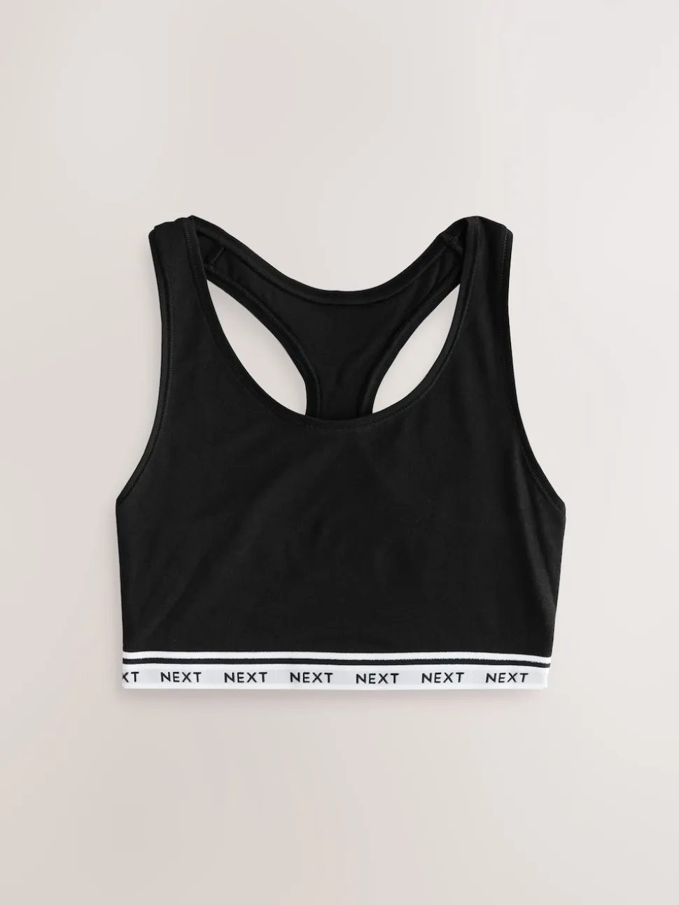 Black/Black/Grey/White Ultimate Comfort Cotton Logo Crop Bras 4 Pack