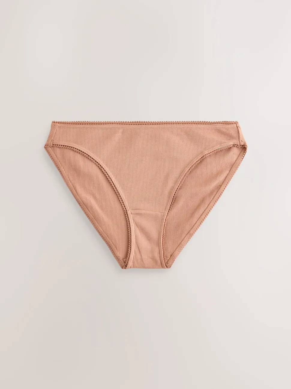 Black/Caramel Nude/Praline Nude High Rise High Leg Cotton Rib Knickers 3 Pack