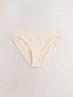 Black/Caramel Nude/Praline Nude High Rise High Leg Cotton Rib Knickers 3 Pack