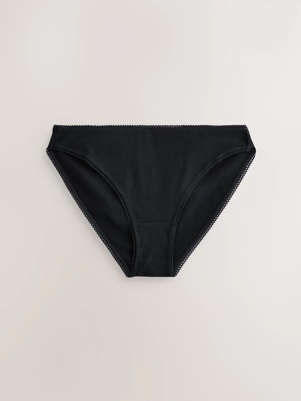 Black/Caramel Nude/Praline Nude High Rise High Leg Cotton Rib Knickers 3 Pack