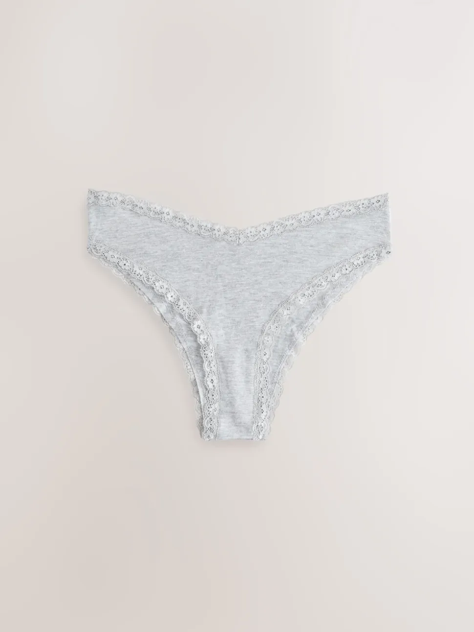 Black/Cream Extra High Leg Cotton Lace Knickers 4 Pack