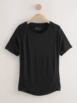 Black/Green Active Crew Neck Lightweight Short Sleeve T-Shirts 2 Pack