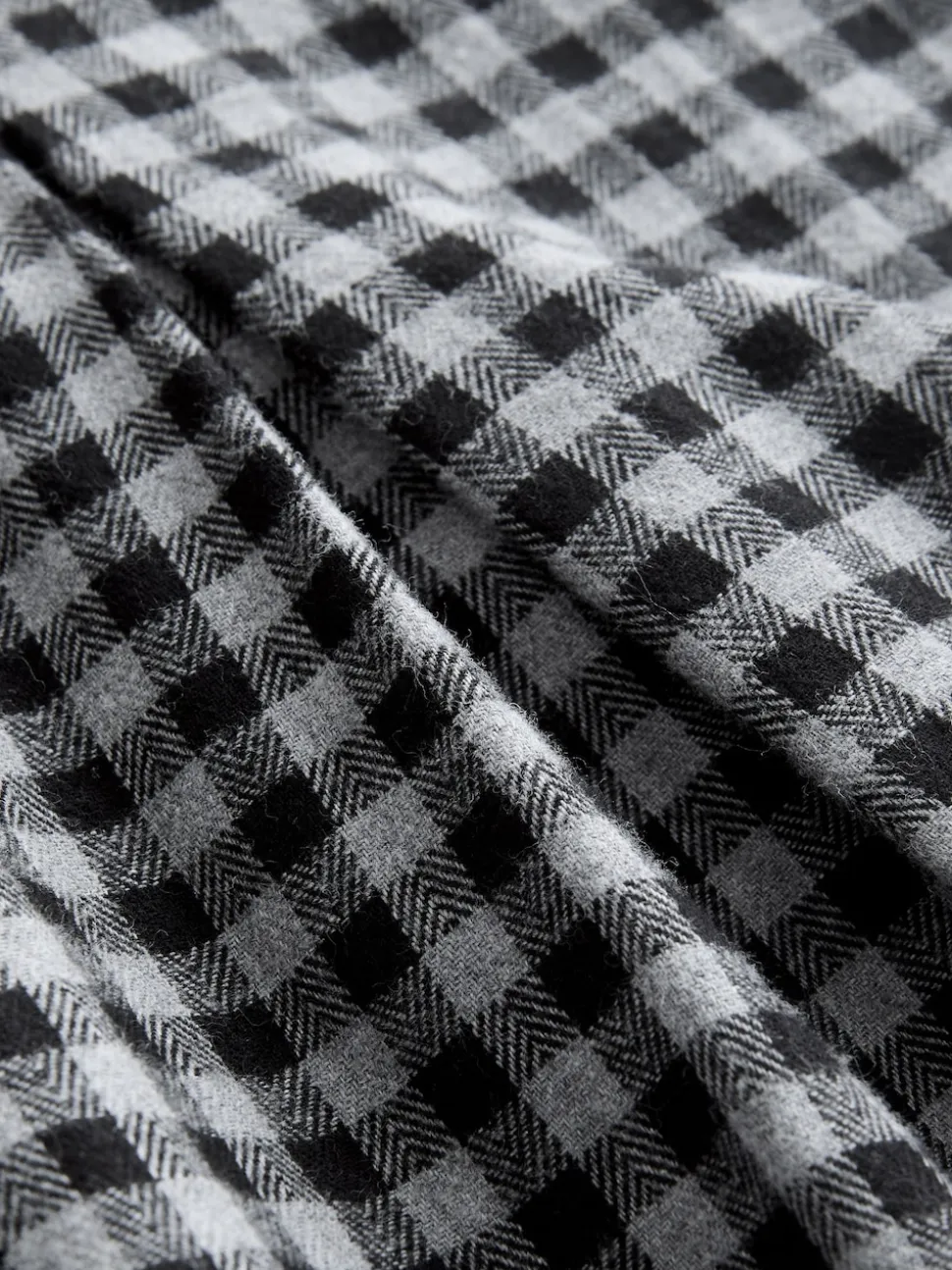 Black/Grey Gingham Midi Kilt Skirt