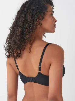 Black/Grey Marl/White Non Pad Full Cup DD+ Cotton Blend Ultimate Comfort Bras 3 Pack