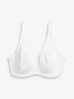 Black/Grey Marl/White Non Pad Full Cup DD+ Cotton Blend Ultimate Comfort Bras 3 Pack