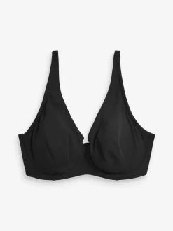 Black/Grey Marl/White Non Pad Full Cup DD+ Cotton Blend Ultimate Comfort Bras 3 Pack