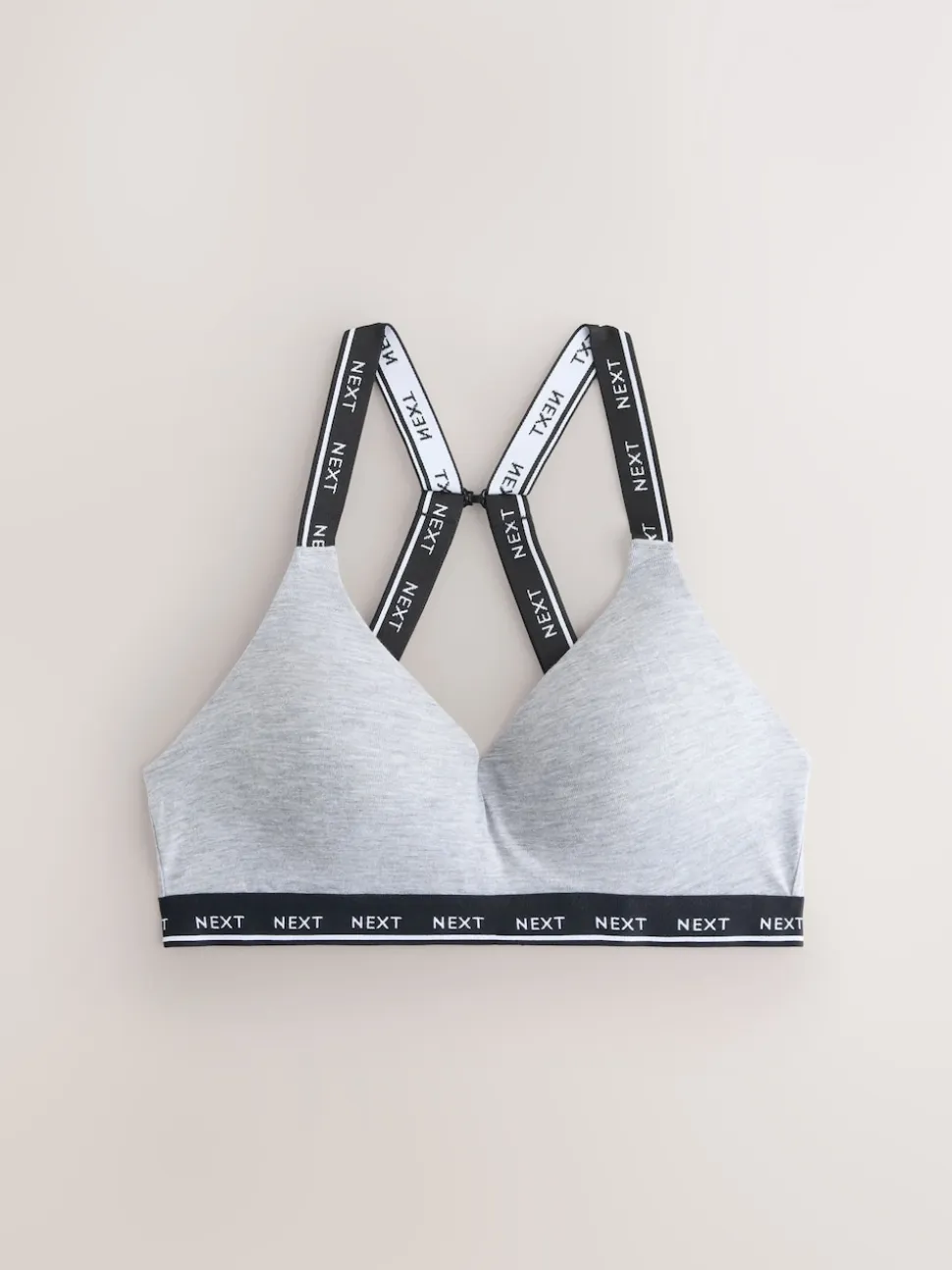 Black/Grey Ultimate Comfort Cotton Non Wired Padded Bras 2 Pack