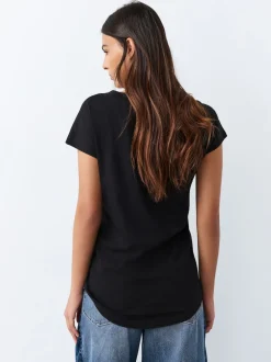 Black/Grey/Pink Cap Sleeve T-Shirts 7 Pack