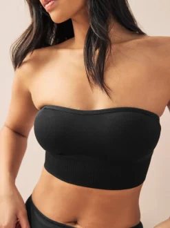 Black/Light Pink Seamless Bandeau Ultimate Comfort Bras 2 Pack
