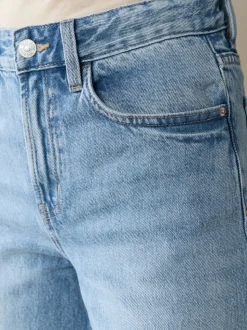 Black/Mid Blue Wide Leg Jeans 2 Pack