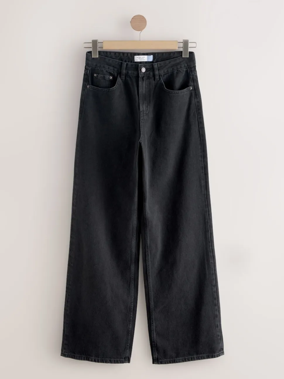 Black/Mid Blue Wide Leg Jeans 2 Pack