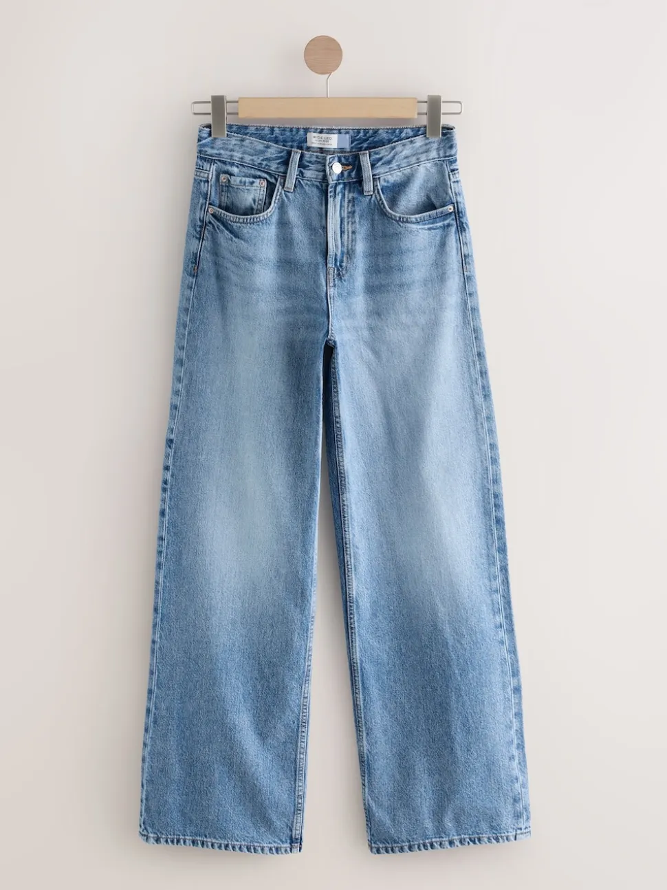 Black/Mid Blue Wide Leg Jeans 2 Pack