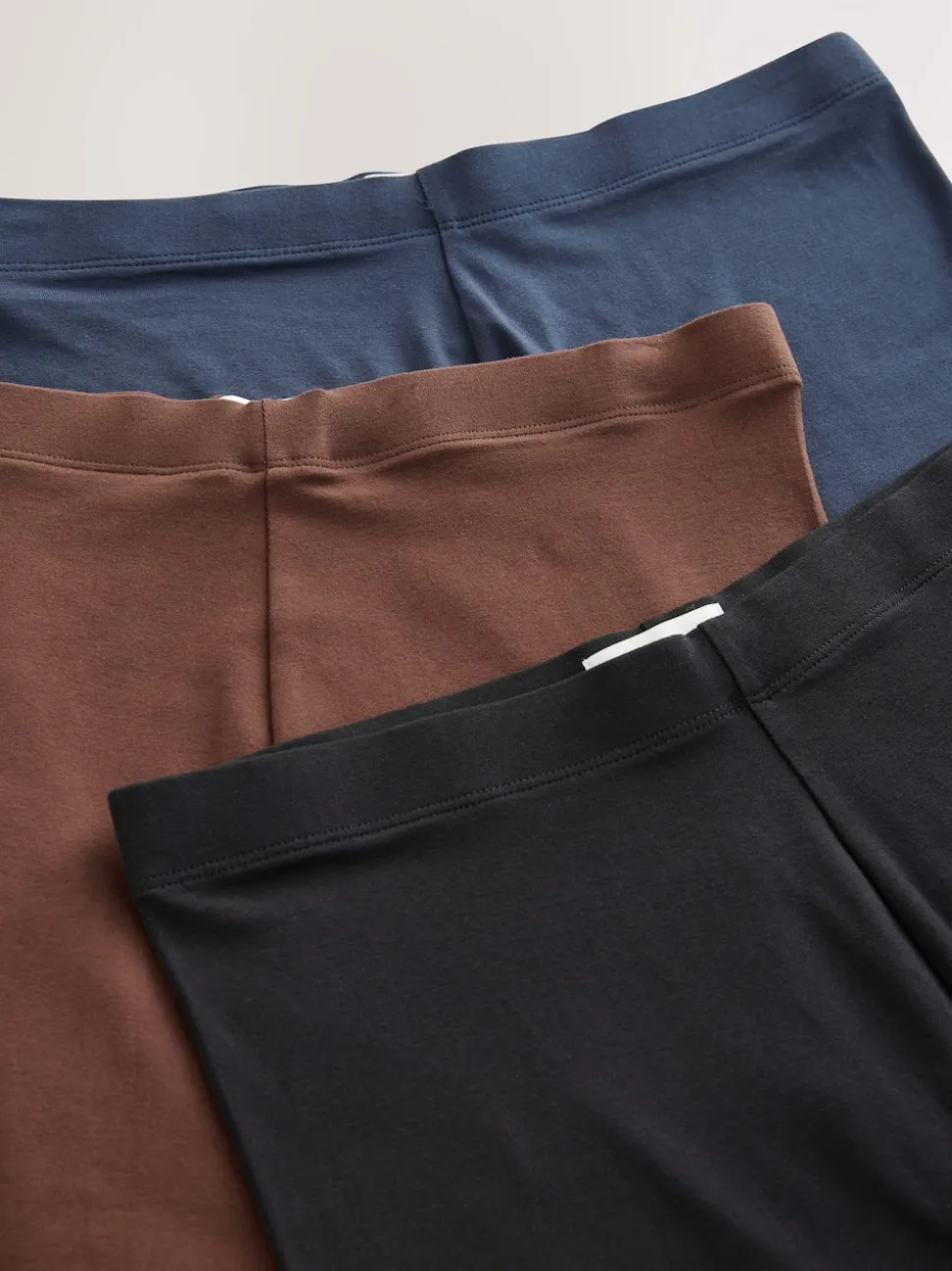Black/Navy Blue/Brown Maternity Leggings 3 Pack