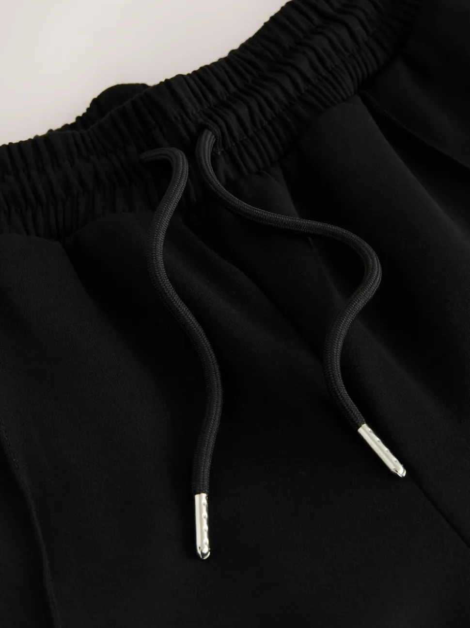 Black/Neutral Slinky Wide Leg Side Stripe Track Trousers
