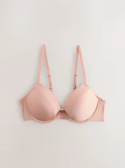 Black/Nude Push Up Pad Plunge A-E Smoothing Ultimate Comfort Bras 2 Pack