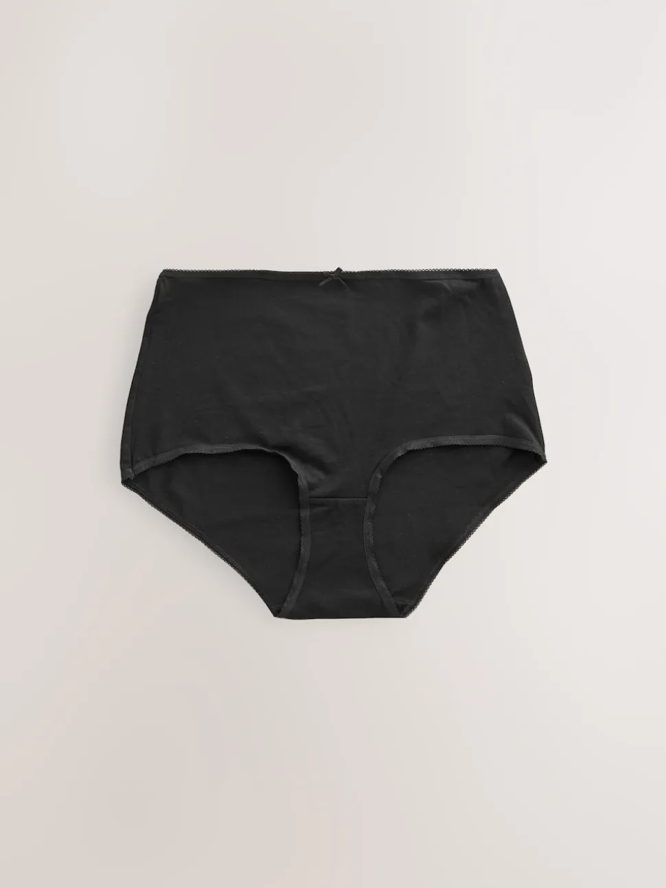 Black/Pastel Rose Nude/White Full Brief Cotton Rich Knickers 5 Pack