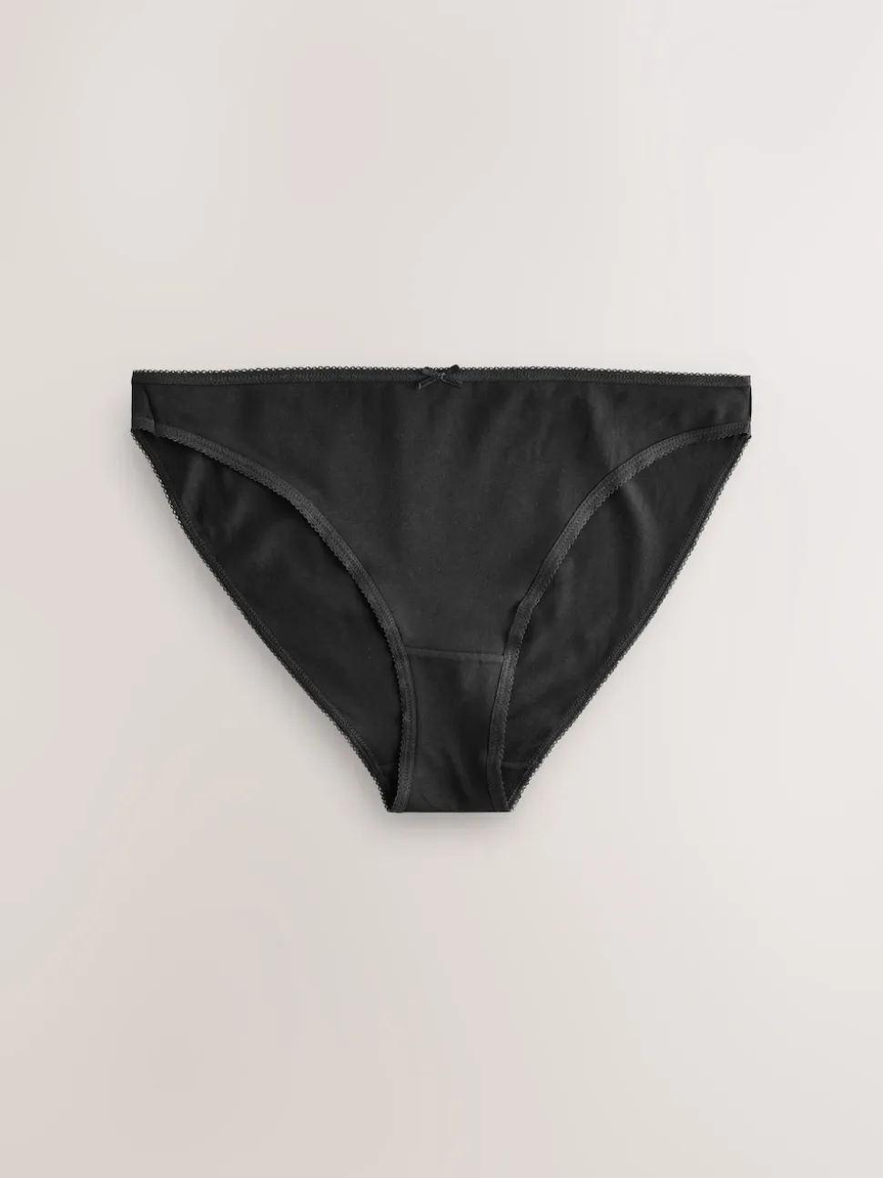 Black/Pastel Rose Nude/White High Leg Cotton Rich Knickers 5 Pack