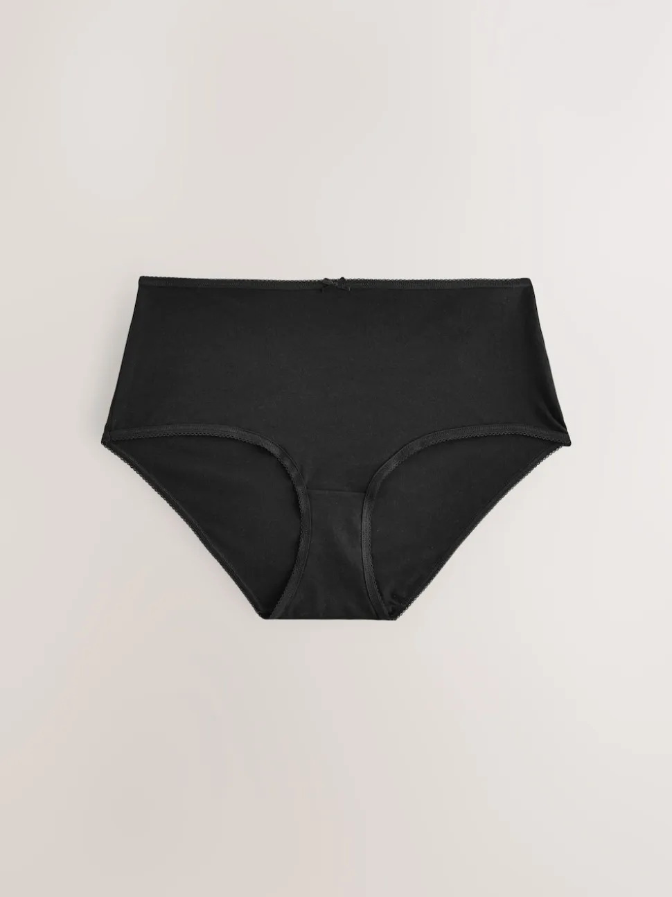 Black/Pastel Rose Nude/White Midi Cotton Rich Knickers 5 Pack