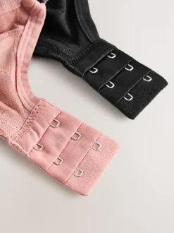 Black/Pink DD-G Lace Non Pad Full Cup Bras 2 Pack